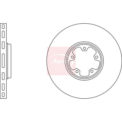 Apec 2 x Vented Front Brake Discs DSK2035