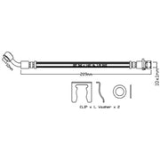 Juratek Brake Hydraulic Hose Line Rear Right JBH1339R