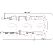 Apec Handbrake Cable Right Rear CAB1372