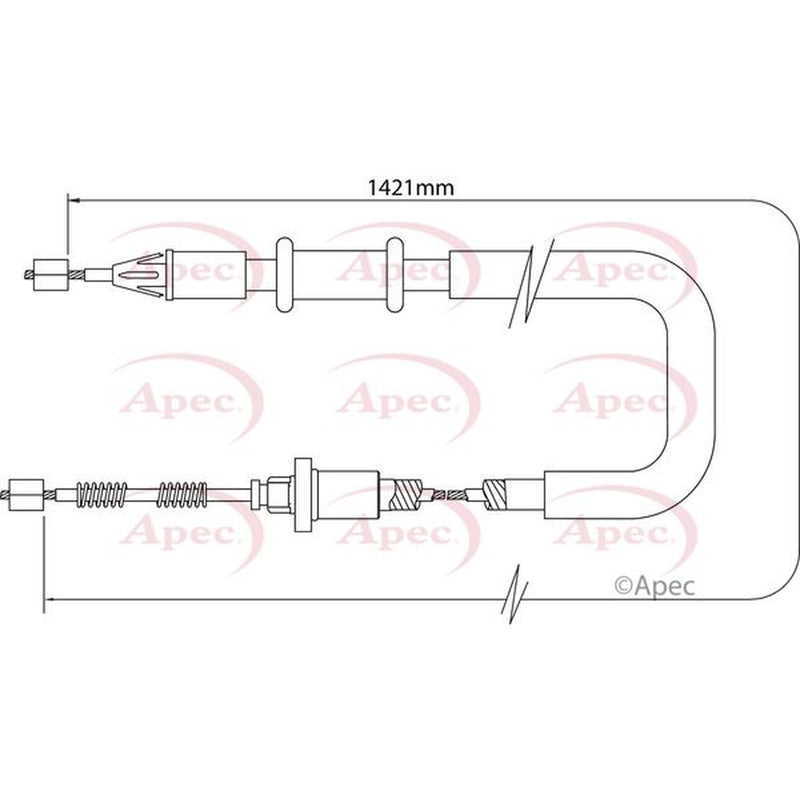Apec Handbrake Cable Right Rear CAB1372