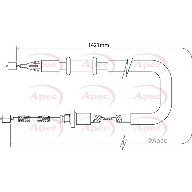 Apec Handbrake Cable Right Rear CAB1372