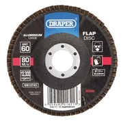 Draper Aluminium Oxide Flap Disc 115mm 60 Grit