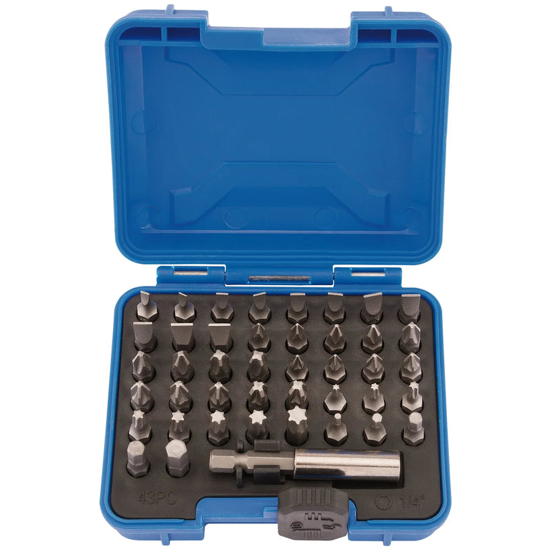 Draper Magnetic Bit Holder Set 43 Piece Chrome Vanadium Steel