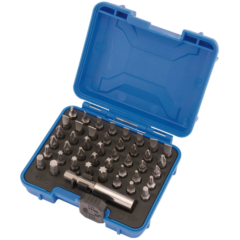 Draper Magnetic Bit Holder Set 43 Piece Chrome Vanadium Steel