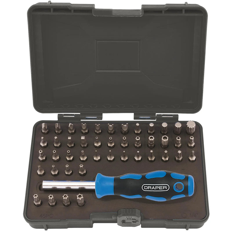 Draper Security Screwdriver Bit & Driver Set 45 Piece
