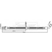 Borg & Beck Brake Hydraulic Hose Line Rear Left BBH8081