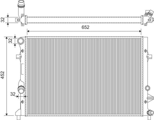 VALEO 735280 Engine Cooling Radiator Fits Audi A3 Skoda Octavia Yeti VW Beetle Valeo - Town Parts