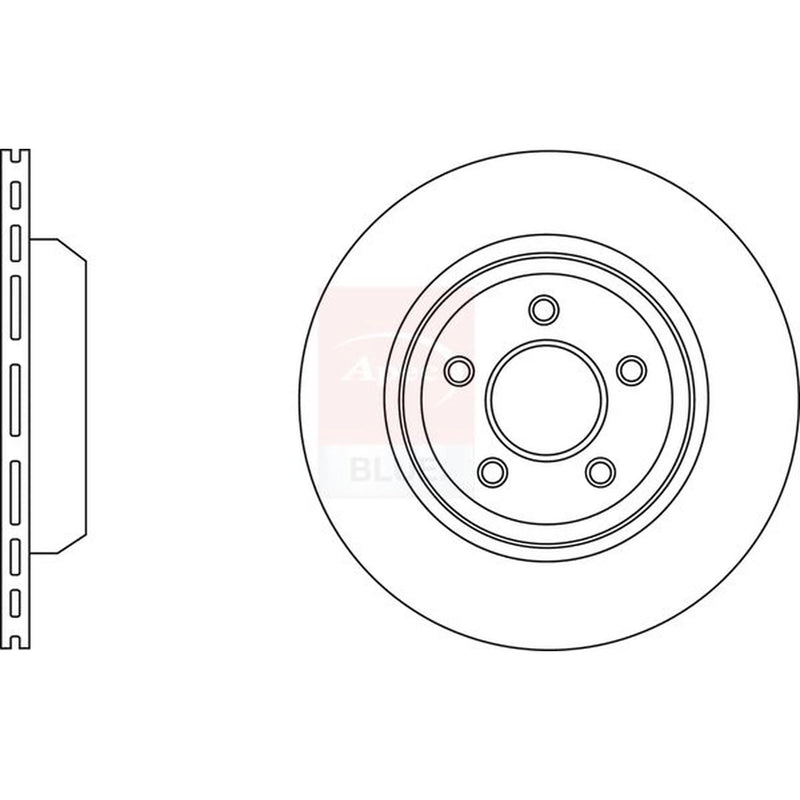 Apec 2 x Vented Rear Brake Discs SDK6773