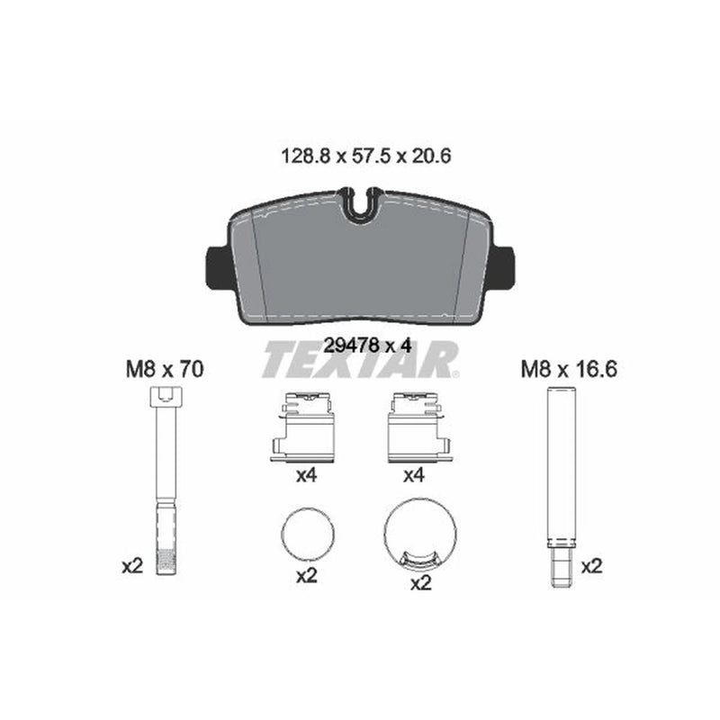 Textar Rear Brake Pad Set 2947801