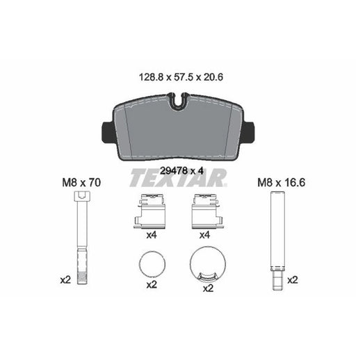 Textar Rear Brake Pad Set 2947801