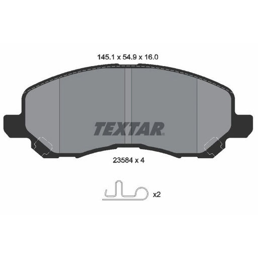 Textar Front Brake Pad Set 2358403