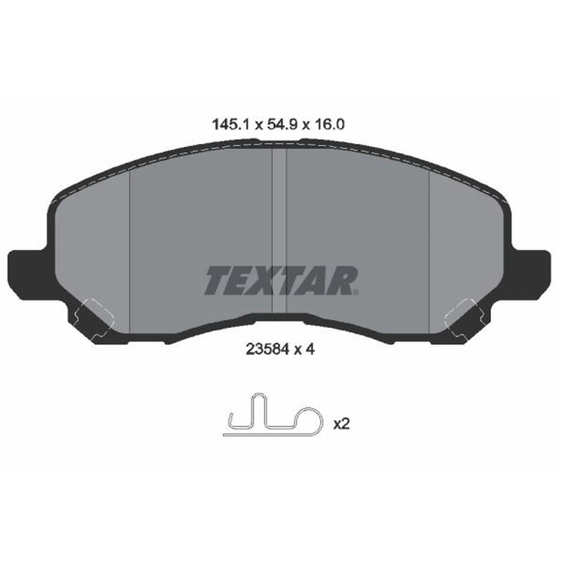 Textar Front Brake Pad Set 2358401