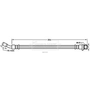 Borg & Beck Brake Hydraulic Hose Line Rear Left BBH7820