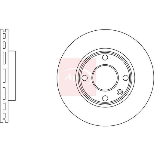 Apec 2 x Vented Front Brake Discs DSK3181