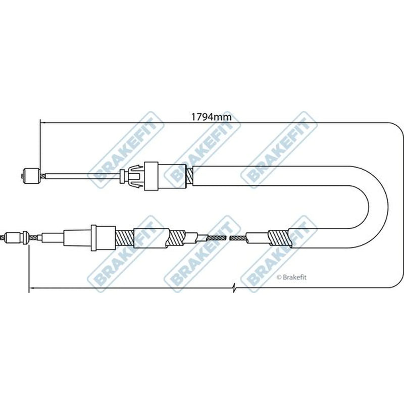 Apec Handbrake Cable Left Rear BBC3333