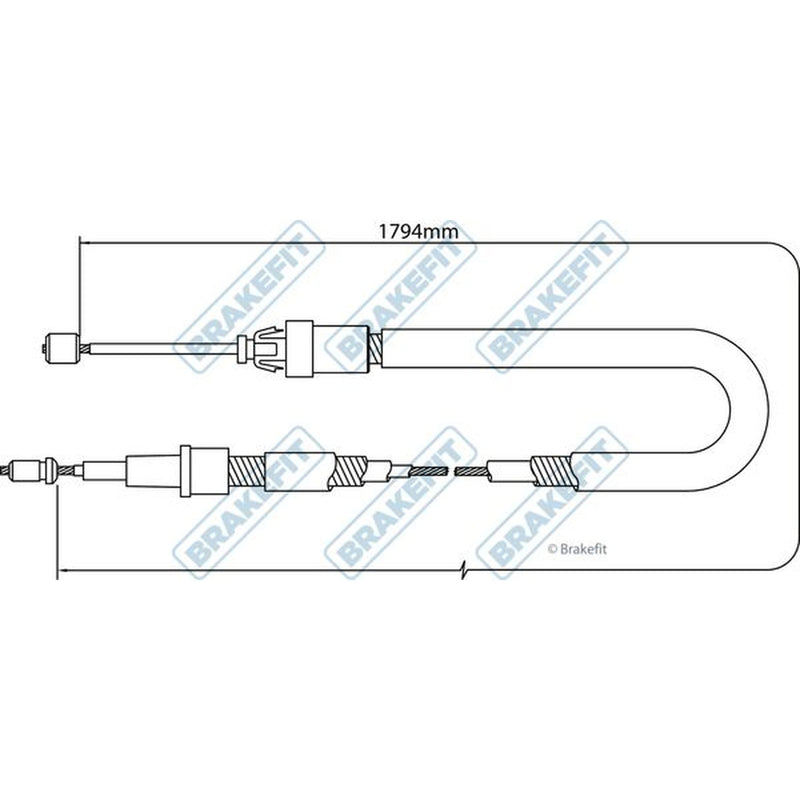 Apec Handbrake Cable Left Rear BBC3333