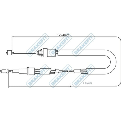 Apec Handbrake Cable Left Rear BBC3333