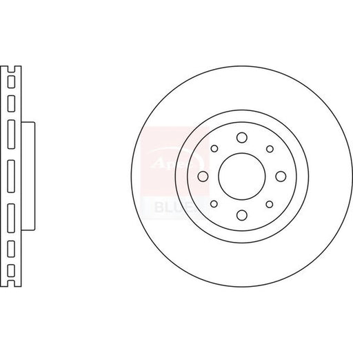 Apec 2 x Vented Front Brake Discs SDK6421