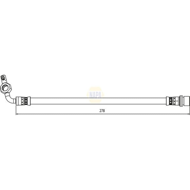 NAPA Brake Hydraulic Hose Line Rear Left NBH1244