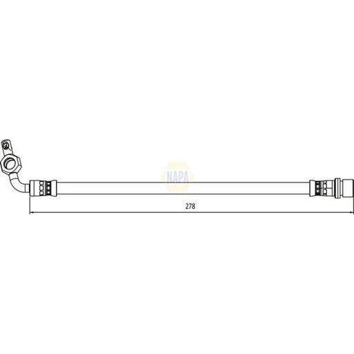 NAPA Brake Hydraulic Hose Line Rear Left NBH1244