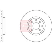 Apec 2 x Vented Front Brake Discs DSK2188
