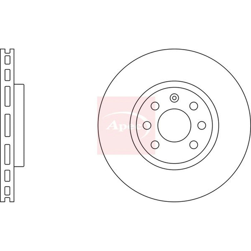 Apec 2 x Vented Front Brake Discs DSK2188