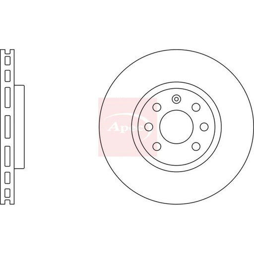 Apec 2 x Vented Front Brake Discs DSK2188