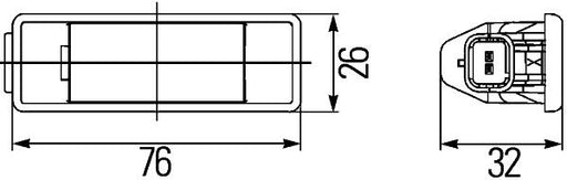 Hella 2KA 008 224-307 Licence Plate Light