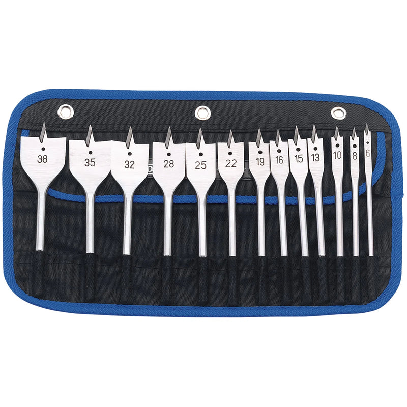 Draper Flat Wood Bit Set 13 Piece with 6mm Shank Diameter
