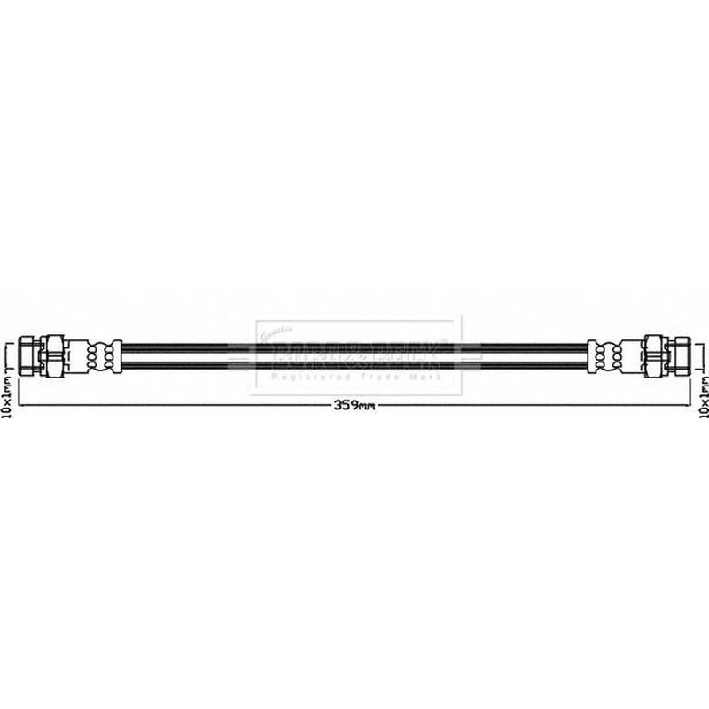 Borg & Beck Brake Hydraulic Hose Line Rear Left BBH8024