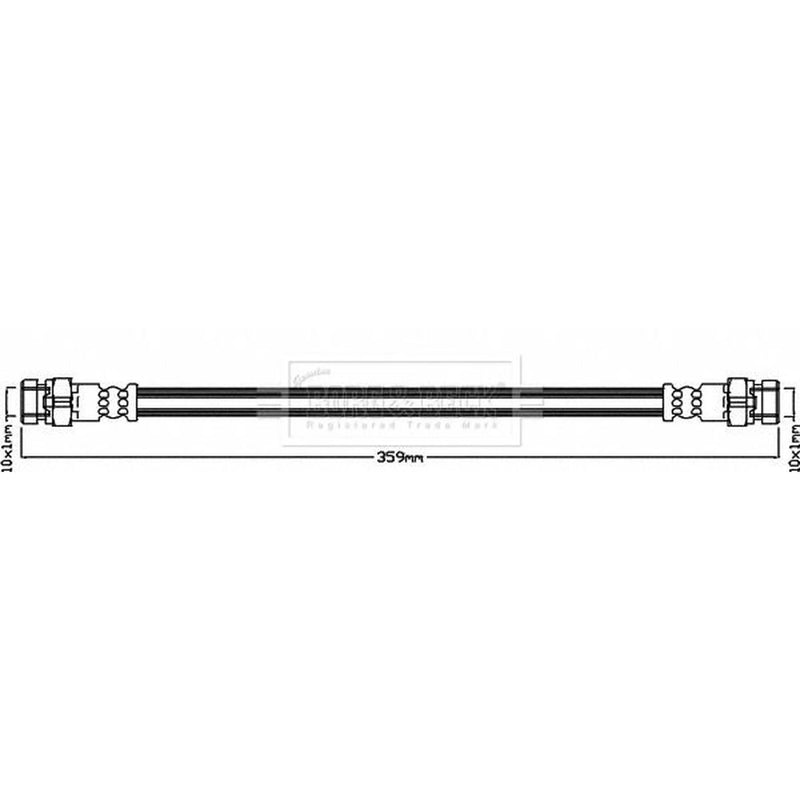 Borg & Beck Brake Hydraulic Hose Line Rear Left BBH8024