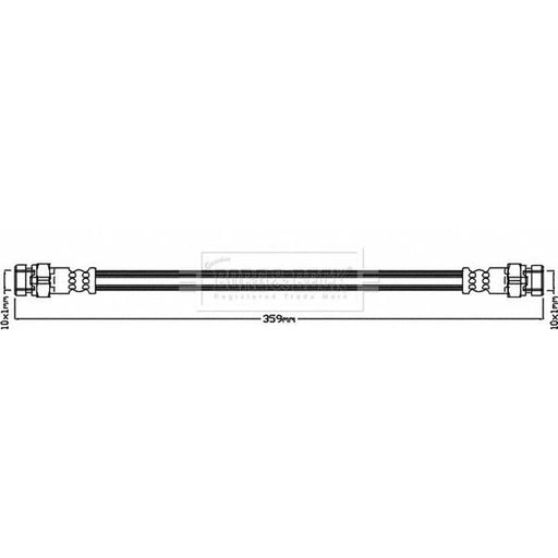 Borg & Beck Brake Hydraulic Hose Line Rear Left BBH8024