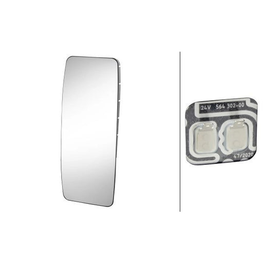 Hella Exterior Wing Mirror Glass Left 9MX 564 305-002