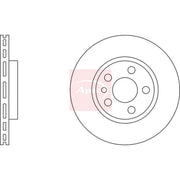 Apec 2 x Vented Front Brake Discs DSK665