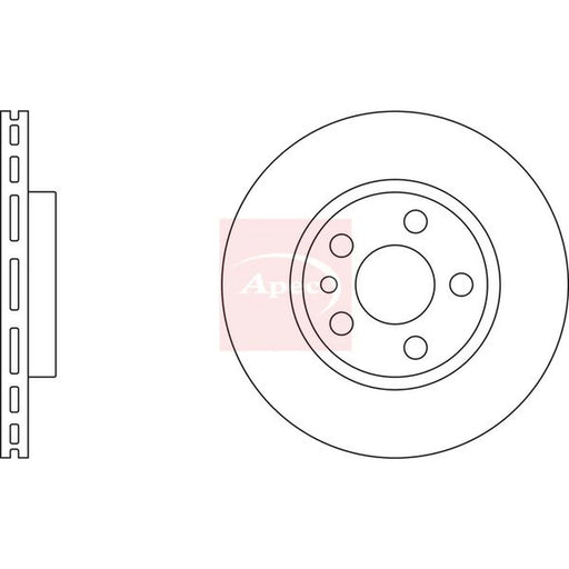 Apec 2 x Vented Front Brake Discs DSK665