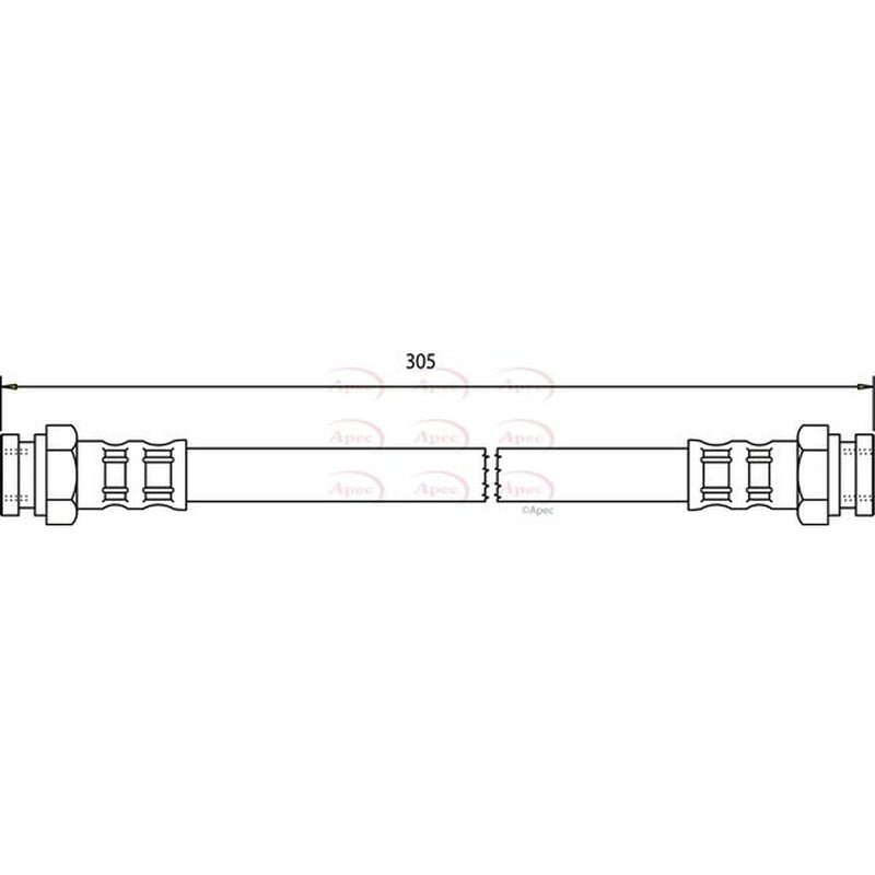 Apec Brake Hydraulic Hose Line Rear HOS3263