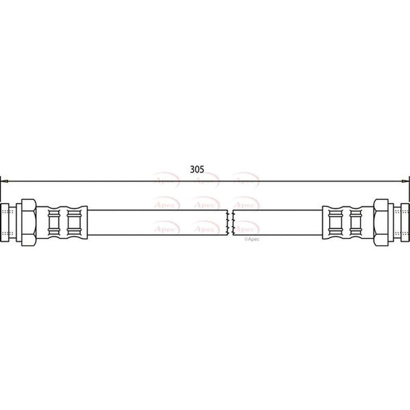 Apec Brake Hydraulic Hose Line Rear HOS3263