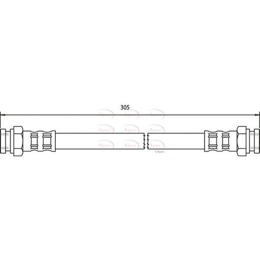 Apec Brake Hydraulic Hose Line Rear HOS3263