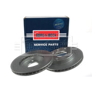 Borg & Beck 2 x Vented Front Brake Discs BBD4025