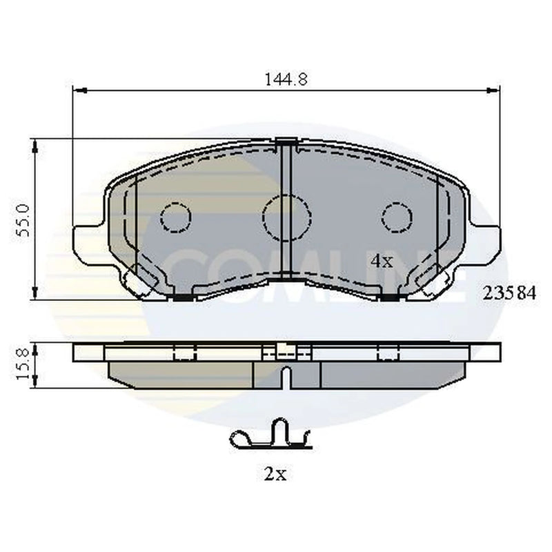 Comline 4 x Front Brake Pad Set CBP31256