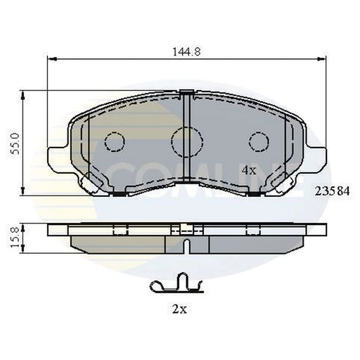 Comline 4 x Front Brake Pad Set CBP31256