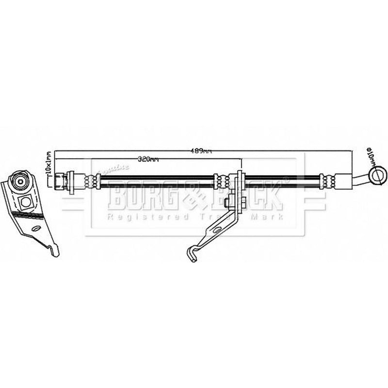 Borg & Beck Brake Hydraulic Hose Line BBH8281