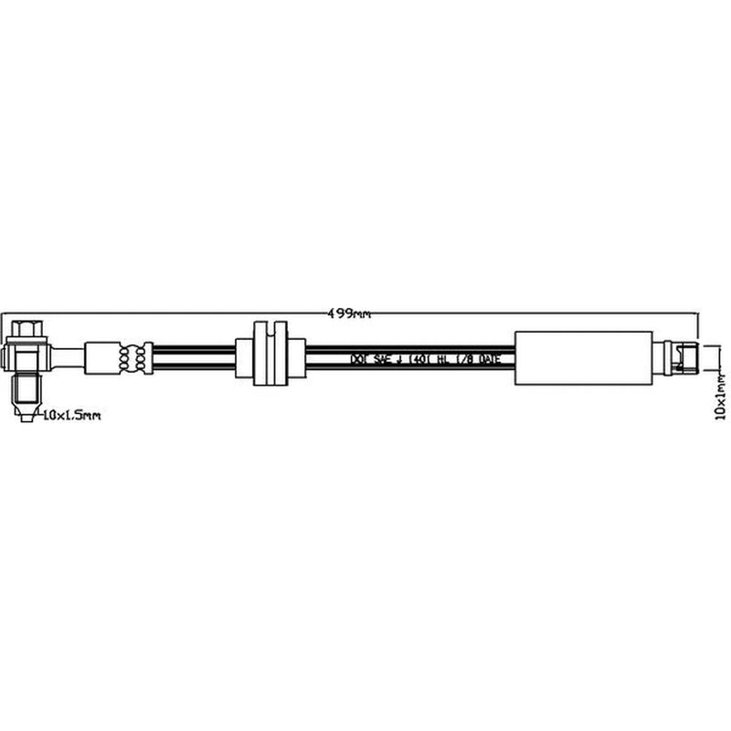 Juratek Brake Hydraulic Hose Line Front JBH1193