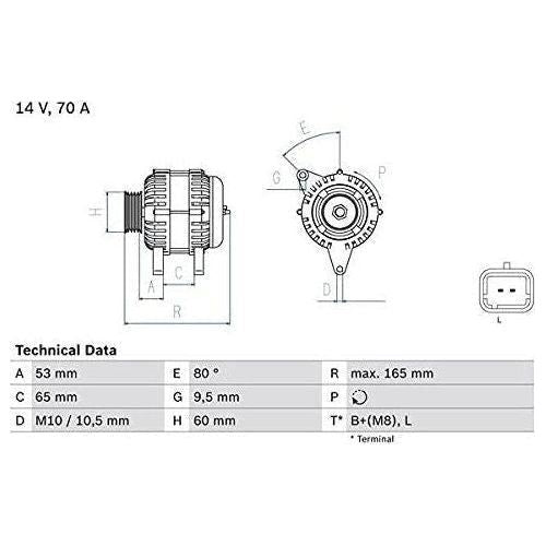 Bosch Reman Alternator 4526 0986045261 Bosch  - Town Parts