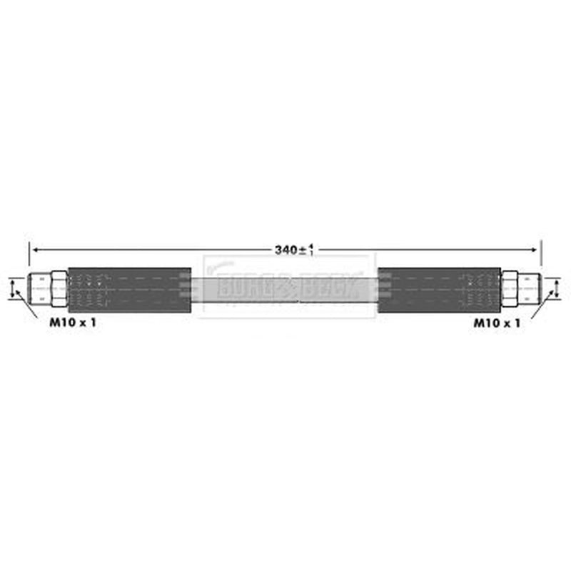 Borg & Beck Brake Hydraulic Hose Line Front Left BBH6915