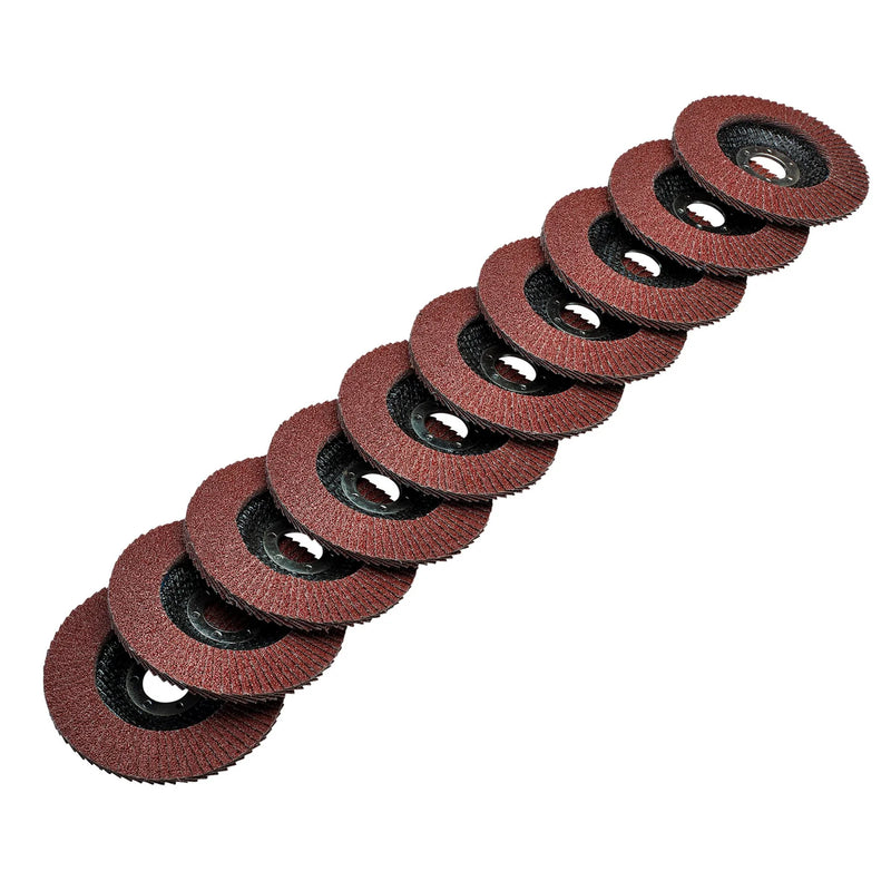 Draper Aluminium Oxide Flap Discs 115mm 40 Grit (Pack of 10)