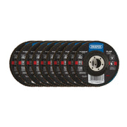 Draper Aluminium Oxide Flap Discs 115mm 40 Grit (Pack of 10)
