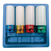 Draper Expert Wheel Nut Socket Set 1/2" Sq. Dr. 4 Piece