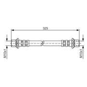 Bosch Brake Hydraulic Hose Line Rear 1 987 476 205