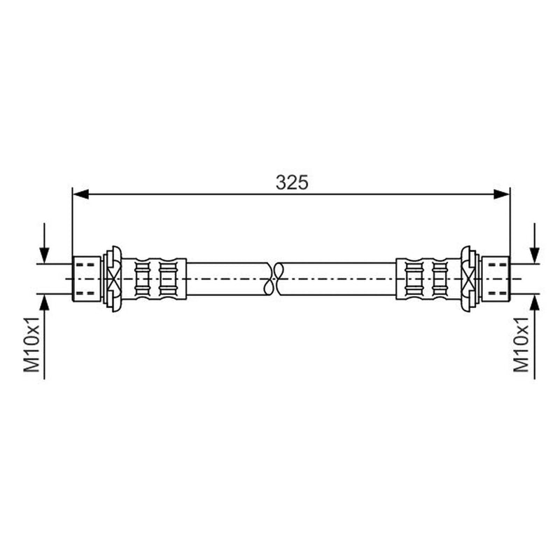 Bosch Brake Hydraulic Hose Line Rear 1 987 476 205